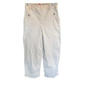 SPANX Stretch Twill Wide Leg Tan Cropped Pants 20312R S Fishingcore Coastal Prep